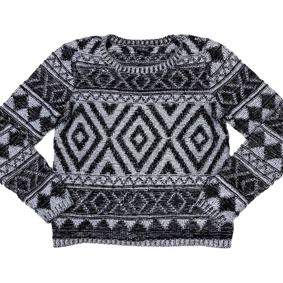 Lucky Brand Jacquard Pullover Knit Sweater - Picture 2 of 9